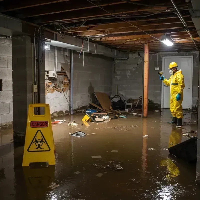 Flooded Basement Electrical Hazard in Jackson County, KY Property